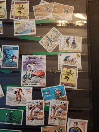 LOTE SELLOS ANTIGUOS BICICLETAS