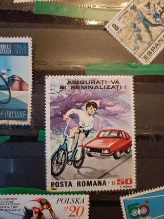 LOTE SELLOS ANTIGUOS BICICLETAS