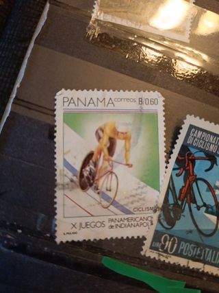 LOTE SELLOS ANTIGUOS BICICLETAS