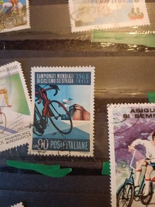 LOTE SELLOS ANTIGUOS BICICLETAS