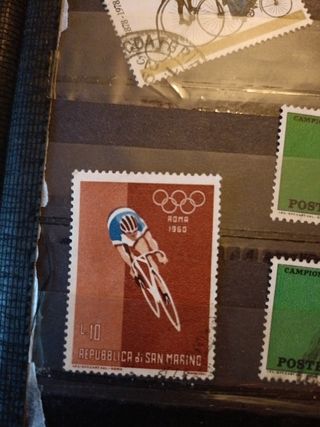 LOTE SELLOS ANTIGUOS BICICLETAS