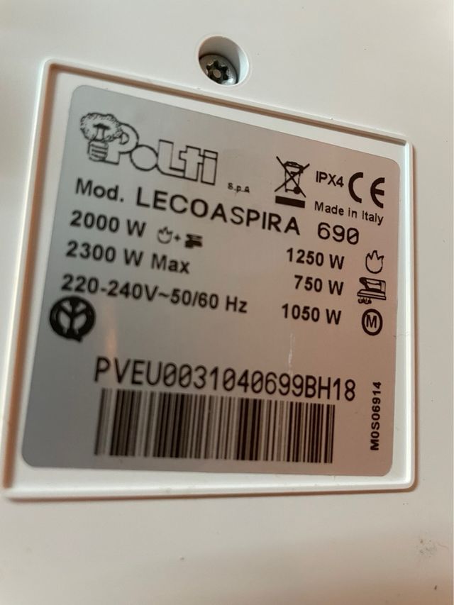 Vaporeta Polty, carro y plancha