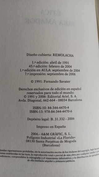 Libro "Ética para Amador"