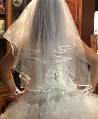 Velo da sposa doppio strato nuovo.