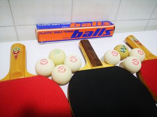 Juego 3 raquetas - palas ping pong 8 pelotas/bolas