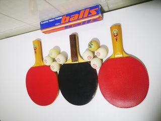 Juego 3 raquetas - palas ping pong 8 pelotas/bolas