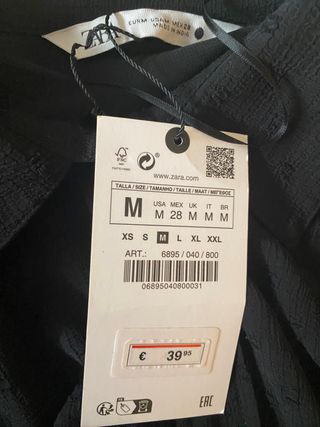 Vestido negro zara 