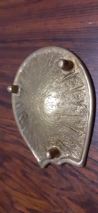 Bronce cenicero antiguo. Antiguedad hípica vintage