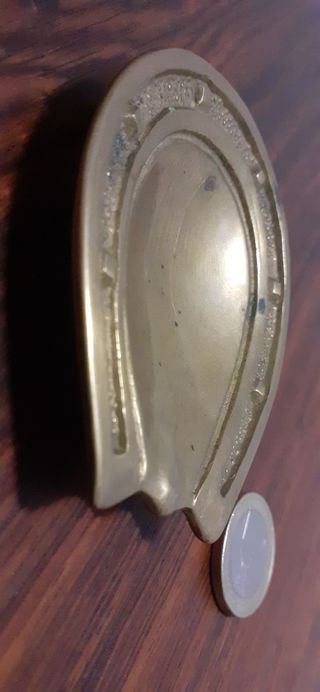 Bronce cenicero antiguo. Antiguedad hípica vintage