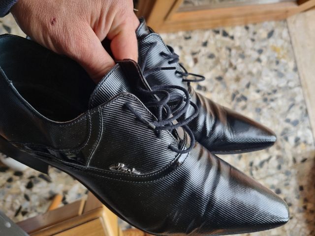 Scarpe nere eleganti vero cuoio