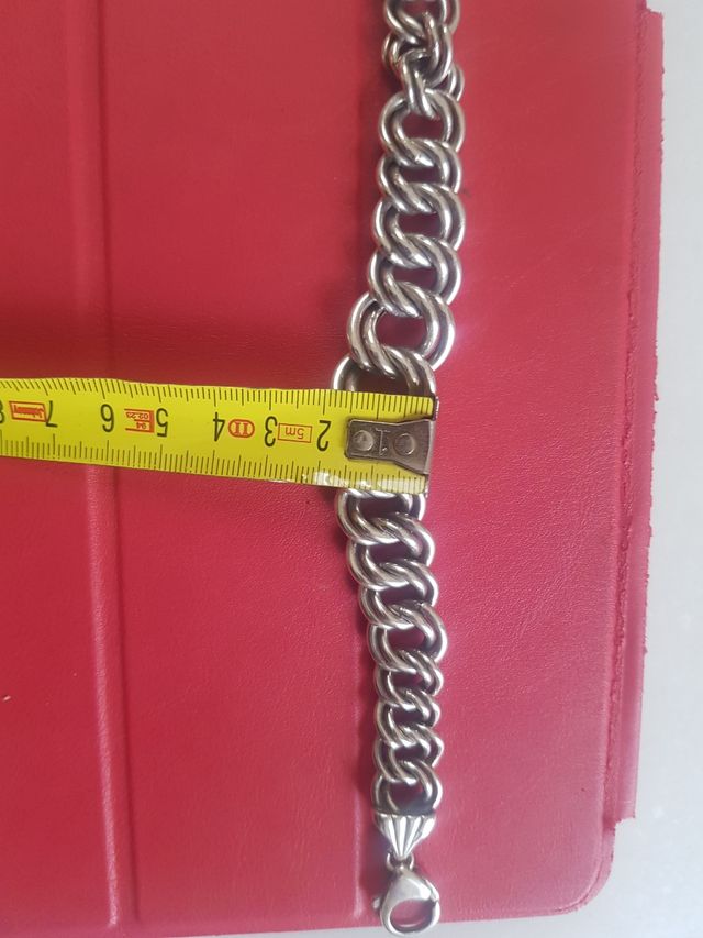 Pulsera plata eslabones