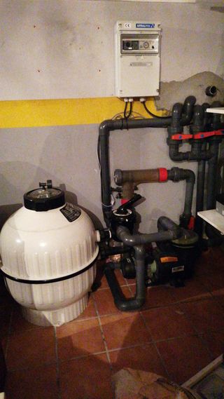 sistema completo de filtración piscina