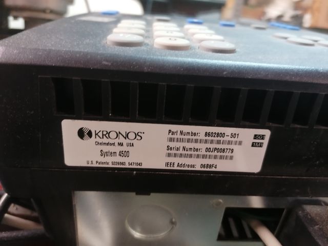 Reloj biometrico Kronos