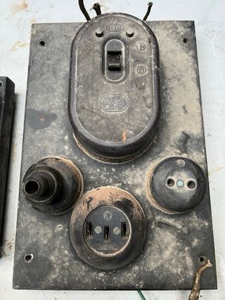Baquelita cuadro electrico antiguo