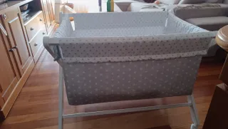 Minicuna Interbaby (gris/blanco)