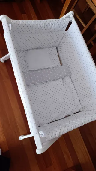 Minicuna Interbaby (gris/blanco)