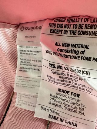 Bugaboo Colchoneta Confort- Rosa