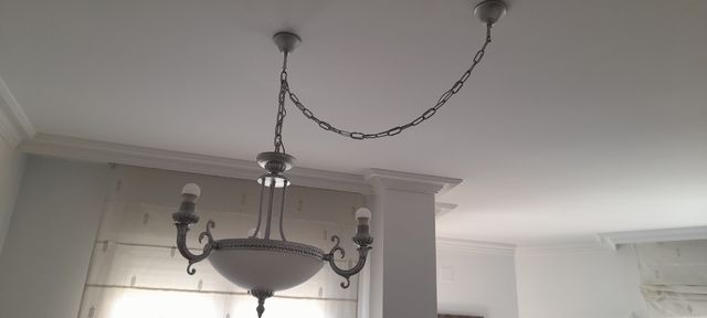 2 Lámparas de techo color plata