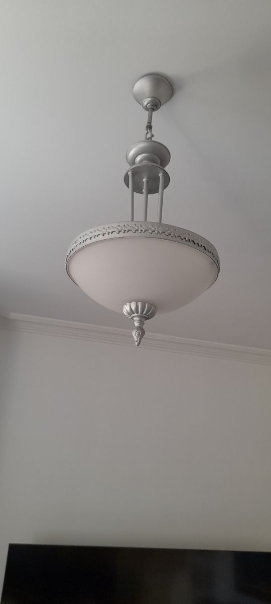 2 Lámparas de techo color plata