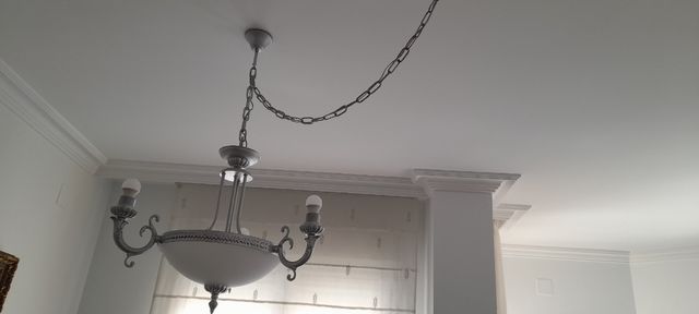 2 Lámparas de techo color plata