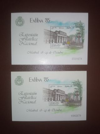 Sellos Hoja Bloque Exfilna 1985
