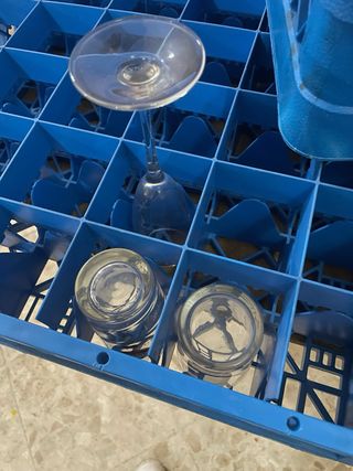 Cestas 36 huecos 6x6 rack catering copas vasos