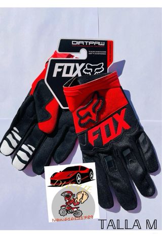 Guantes Fox negro rojos M motocross enduro mtb