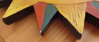 Specchio legno etnico artigianale