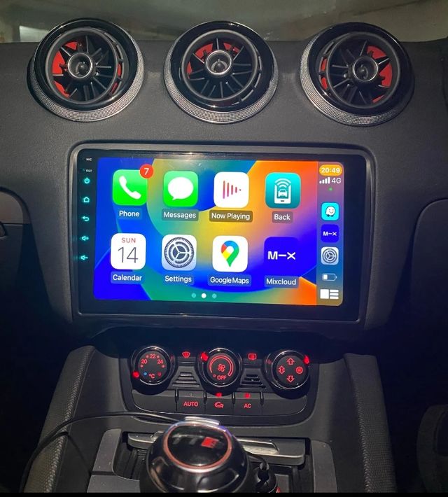 Rádio Android 12 Audi TT com GPS