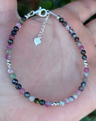 Pulsera, plata ley y turmalina 