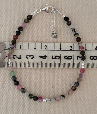 Pulsera, plata ley y turmalina 