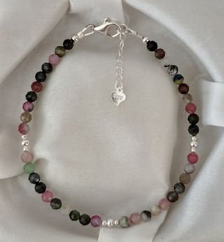 Pulsera, plata ley y turmalina 