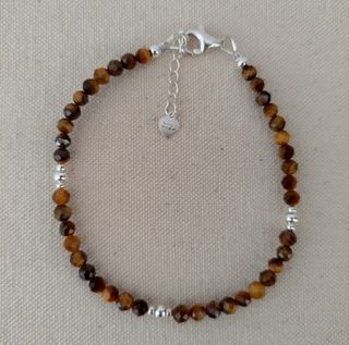 Pulsera, plata ley y turmalina 