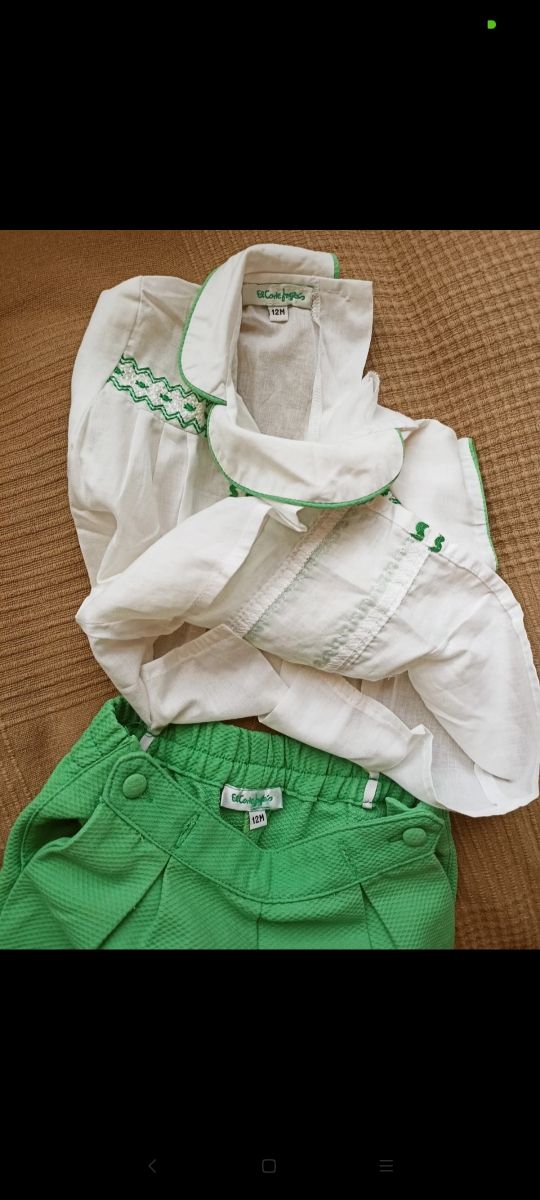 Conjunto dos piezas niño 12 meses.