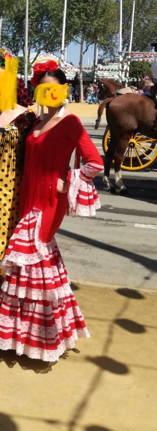 Traje flamenca rojo
