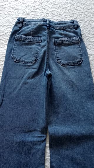 Pantalón vaquero mujer ,con capana