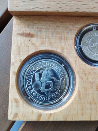 MONEDAS PLATA QUINTO CENTENARIO