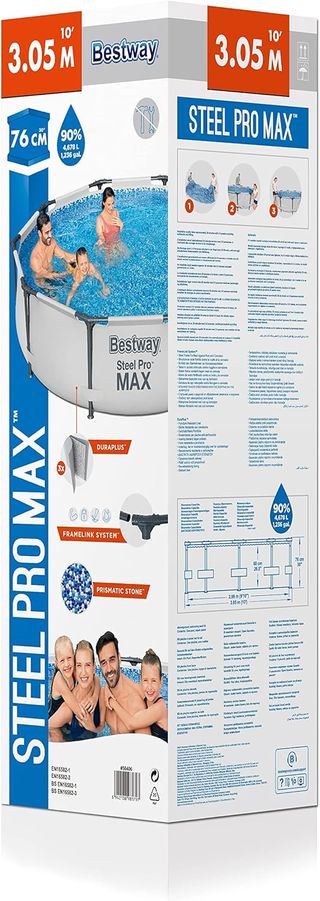 Piscina Fuori Terra Steel Pro MAX Rotonda da 305x7