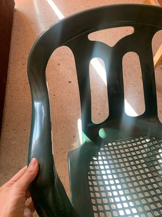 Sillas de plástico verdes. Green Plastic chair