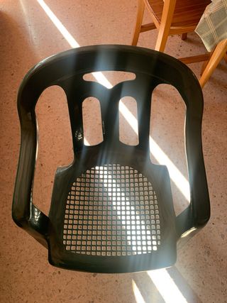 Sillas de plástico verdes. Green Plastic chair