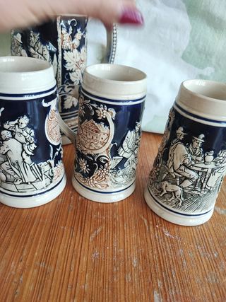 Set 5 boccali birra Germany più Caraffa vintage