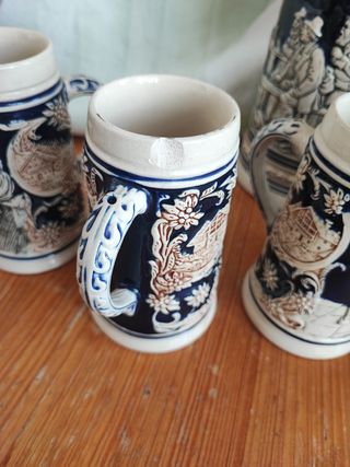 Set 5 boccali birra Germany più Caraffa vintage