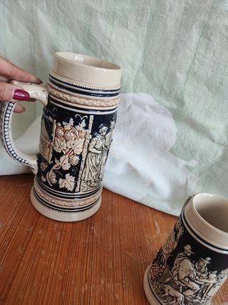 Set 5 boccali birra Germany più Caraffa vintage