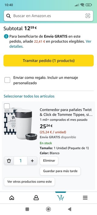 Contenedor pañales Tommee Tippee NUEVO