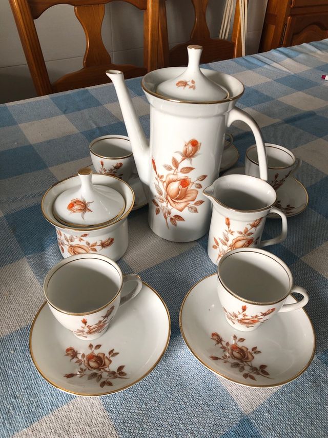 Juego de café o té floral vintage