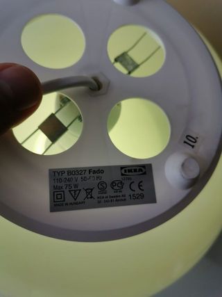 *Lámpara bola cristal Fado Ikea*