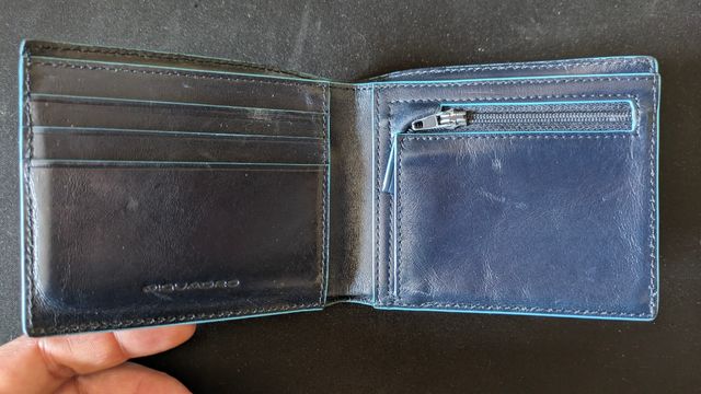 Portafoglio Piquadro in Pelle Blue