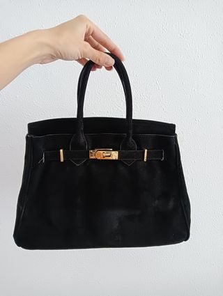 Bolso negro de terciopelo 