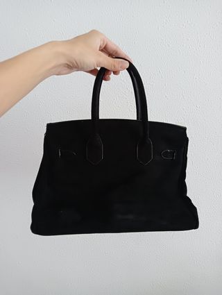 Bolso negro de terciopelo 