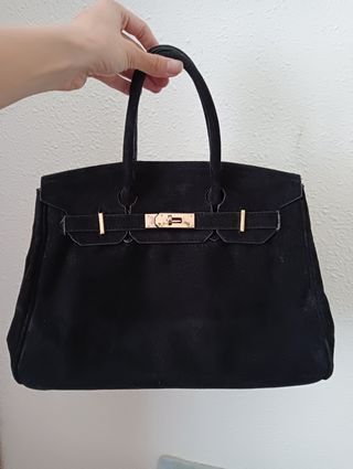 Bolso negro de terciopelo 